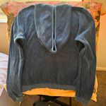 Juicy Couture  y2k true vintage 2000s terry cloth navy blue velour hooded j charm zip up track jacket  Photo 5