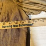 Womens Linen Blend XL Brown Button Pintuck Shirt Blouse Boho Festival Hippie Photo 3