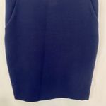 ZARA Basic Women’s Cap Sleeve Classic Pencil Dress Navy Blue Size Large Photo 2