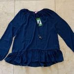 Lilly Pulitzer $128 Tensley Top High Tide Sz XS Photo 0