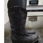 Rampage Walden Western Cowboy Boots Women 9M Black Faux Suede Embroidered 300301 Photo 7