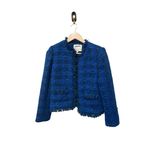 L'Agence Angelina Tweed Blazer Pop Cobalt Green Multi Size 2 New with Tags Photo 4