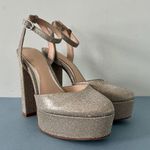 Antonio Melani x Born on Fifth Liv Metallic Glitter Closed Toe Platform Pumps Photo 1