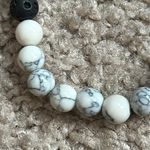 Women’s vintage black/white marble‎ beaded buddha bracelet one size stretches White Photo 2