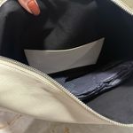 Massimo Dutti NWT  Nappa Leather‎ Bag With Double Strap In Cream Photo 11