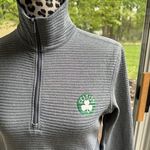 Adidas Women's Long Sleeve 1/4 Zip pullover Boston Celtics Logo Gray Sz Small G2 Photo 0