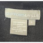 Vtg Clifford & Wills Womens Large Black Cardigan Wool Angora Velvet Sequin Trim Photo 1