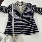 J.Crew J. Crew Schoolboy Navy Blue & White Striped Long Sleeve Button Blazer Size 00 Photo 10