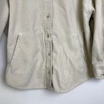 Reformation Womens Size XS Jennings Corduroy Shacket Button Up Long Sleeve Beige Photo 3