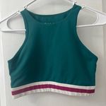 Wilo Green w/ Purple & White Band Sports‎ Bra (Size S) Photo 0