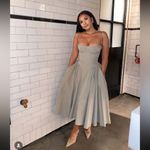 House Of CB HOUSE OF‎ CB S D- DD  'Samaria' Taupe Corset Sun Dress NWOT S Plus Cup Photo 14