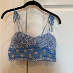 Place Nationale Cropped Blue Floral “La Precheur Top” Photo 4