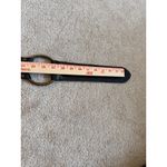 CAbi  Black Leather O-Ring Statement Belt Womens Size S Small Riveted Boho Photo 4