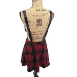 Punk Rave Red Black Plaid Suspender Mini Skirt S Emo Retro Flannel Goth Punk Size undefined Photo 1