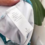 Floral High Waist Swim Suit Bikini Bottom Ruffle Blue Small Photo 81