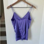 Helmut Lang NWT  Pleated Stretch-Silk Satin Camisole Tank Top in Purple Photo 4