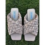 Steve Madden blush pink Marina vegan leather woven slides size 6.5 Photo 1