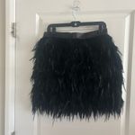 Timeless Naeem Khan Black Feather Bubble Mini Skirt Embellished Size 14 Photo 1
