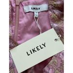 Likely NEW  Lyssa Pink Ruffled Floral Print Puff Sleeve Notch Mini Dress‎ Size 2 Photo 3