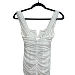 Michael Costello NEW NWT  X Revolve Hilary Ruched Gown In Ivory Photo 7