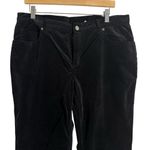 Chico's Chico’s Black Velvet Velour Boot Cut Mid Rise Pants Size 14 Photo 1