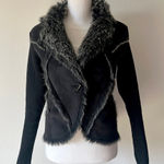 Say What? Y2K faux fur sweater jacket Photo 0