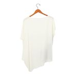 Ozai N Ku Asymmetric Jersey Knit Short Sleeve Off White Black Patch Side Top L Size L Photo 8