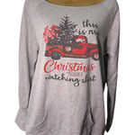 Graphic Lounge Sweatshirt Christmas Movies Truck Print Gray L Size L Photo 0