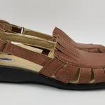 Dr. Scholls Womens Breezeway Loafer Flat Shoes Brown Leather Cut Out 10 M Photo 0