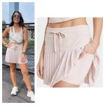 [Joy Lab] Beige Mesh Pleated High Rise Built-In-Shorts Tennis Mini Skirt Size XL Photo 1
