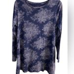 J.Jill super soft tunic navy blue grey long line crewneck long sleeve Medium Photo 0