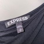 EXPRESS Dress black Mini one shoulder long flutter sleeve Size Small Photo 4