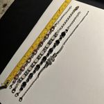 Women’s Lot Of 4 Rhinestone Tennis Bracelet Adjustable Extension Chains Photo 3