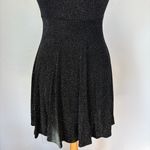 Vintage 90s Black and Silver Sparkle Mini Cocktail Dress Photo 4