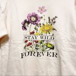 Fleurish Pink Floral "Stay Wild Forever" Long Sleeved Crewneck Sweatshirt Photo 6