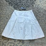 Talbots Petites Eyelet Lace Pleated A-Line Skirt White 4P Photo 0