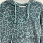 Vintage Havana  Turquoise Leopard Print Pullover Hoodie Size Small Photo 2