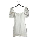 Alice + Olivia  Dress Women‎ 0 White Vintage Sugar Denim Mimi Puff Sleeve Mini Photo 1