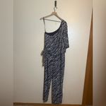Ralph Lauren Lauren  Nautical Rope Print Jersey One-Shoulder Jumpsuit Photo 1