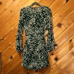 Allison New York layered balloon sleeve faux wrap floral dress in forest green Size XS Photo 8