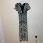 WYLDR  Paisley Printed V Neck Maxi Dress W/ Front Split Size Small Photo 2