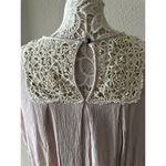 Free People  Women's Beige Bohemian Tunic Dress Long Sleeve Size L Photo 3