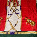 Vintage Equestrian Horse 100% Silk Scarf 34"Lx33"W Photo 3