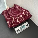 R&K Red Short Sleeve Neck Lined Career Shift Lace Dress Plus Size 14 Photo 9