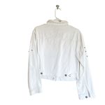 Tinseltown NWT  Ripped Embellishments White DenimJacket Photo 6