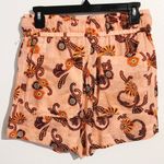 ALC Frank A.L.C. Barret Printed Linen Drawstring Shorts Sandstone Multi 6 NWOT Photo 3