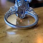 Color Changing Fluorite Sterling Silver Cocktail Ring Size 10 Blue Photo 5