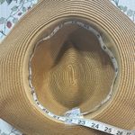 J.Crew  Packable straw hat Brown Wide-Brim Hat with white Band M-L Photo 8
