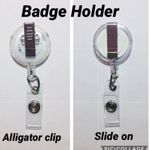 Pearl Embellished Skull Badge Holder Photo 1