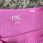 Pac Sun Pink Ribbed Long Sleeve Lettuce Hem Top Sz XS Photo 2